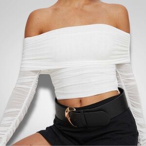 NWT Princess Polly Off the Shoulder Crop Top